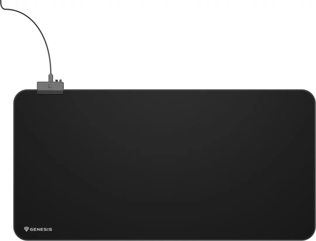 Mousepad Genesis Boron 500 XXL, iluminare RGB, material cauciuc + textil, dimensiuni 800x400x4 mm, negru