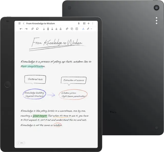 Tableta TCL NOTE A1 Nxtpaper, 11.5" Paper-Like, 256GB, WiFi, Aerolite Gray + Husa Flip + T-Pen