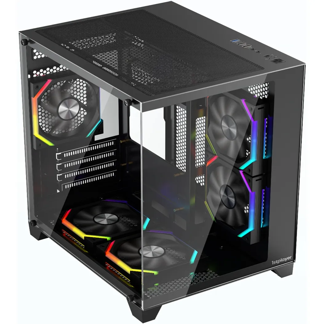 Carcasa 1st Player BV5, RGB, Mid Tower, Black