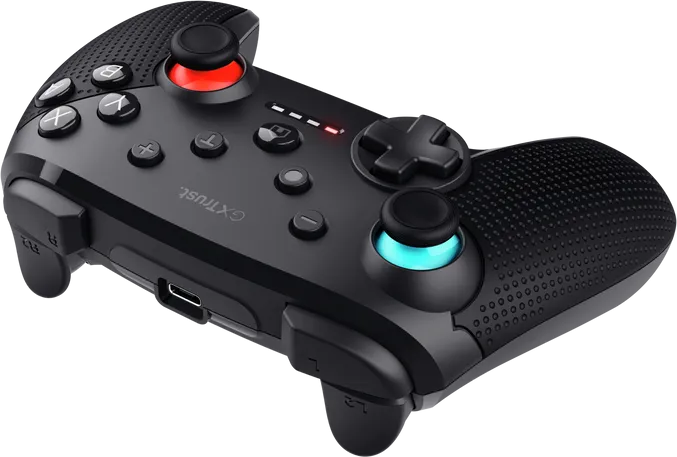 Controller wireless Trust Muta pentru consola Nintendo Switch, 15 butoane, Negru