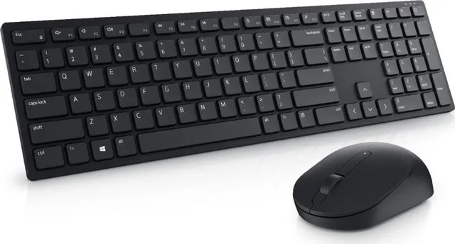 Kit Wireless tastatura si mouse Dell KM5221W, taste numerice, negru, US International