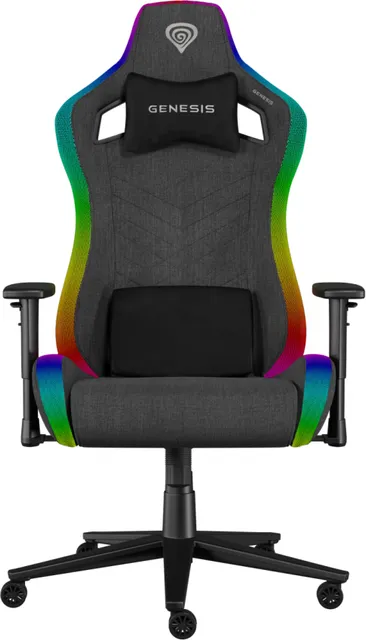 Scaun gaming Genesis TRIT 660, material textil, iluminare RGB, suporta pana la 150 kg, inaltime reglabila