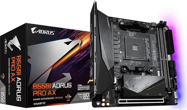 Placa de baza Gigabyte B550I Aorus PRO AX AM4 CPU AMD Socket AM4 — Resigilat
