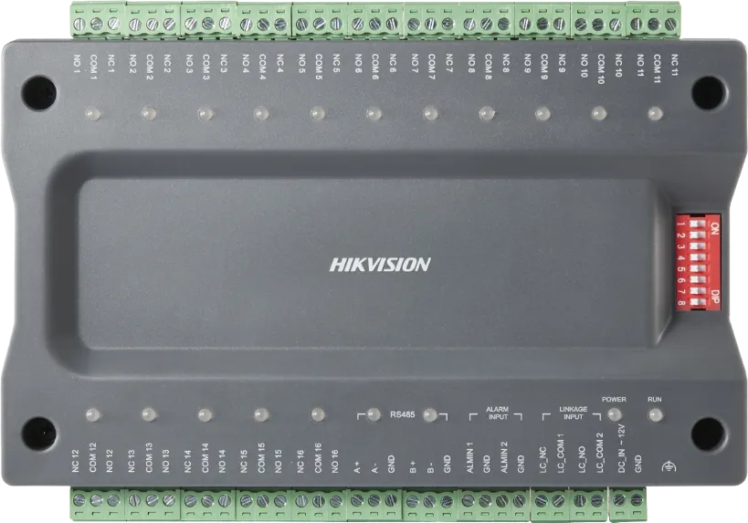 Extensie controler lift Hikvision DS-K2M0016A, 2 x interfata RS-485, 2 x intrari alarma, 16 x intrari de releu