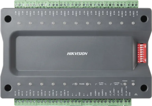 Extensie controler lift Hikvision DS-K2M0016A, 2 x interfata RS-485, 2 x intrari alarma, 16 x intrari de releu