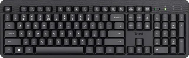 Tastatura Trust Ody II, Wireless, Negru, EN US