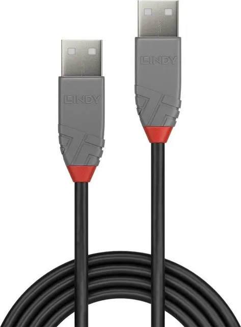 Cablu transfer date Lindy LY-36694, USB 2.0 Type A to A, 3m, Anthra Line