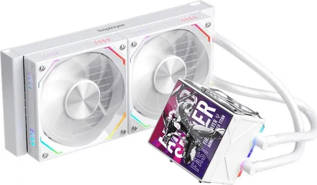 Cooler Procesor 1stPlayer FT 240-wh, Lichid, 12 cm, 2 ventilatoare, aRGB