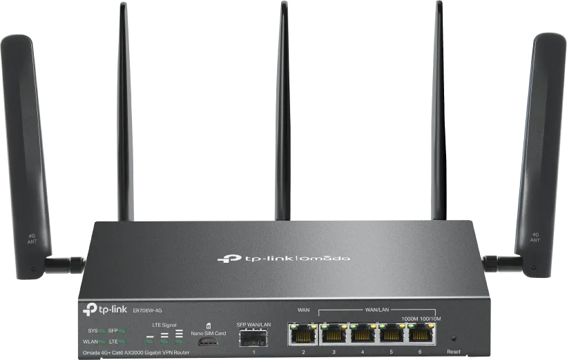 "Omada 4G+ Cat6 AX3000 Gigabit VPN