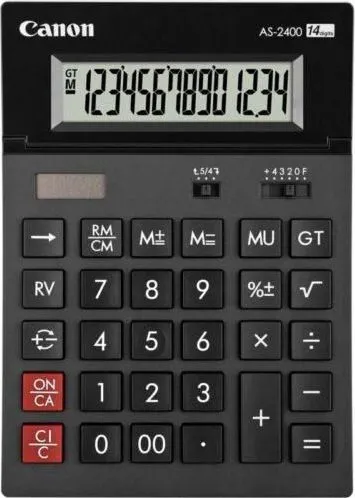 Calculator birou Canon AS120 II, 12 digits, 29 keys, dual power, M+, M-, RM/CM