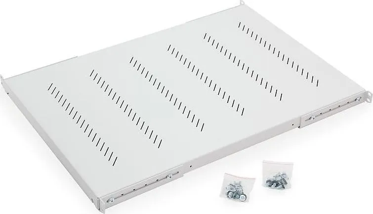 Raft fix perforat Triton 19" 1U/250 capacitate incarcare 40kg, gri (RAC-UP-250-A1)