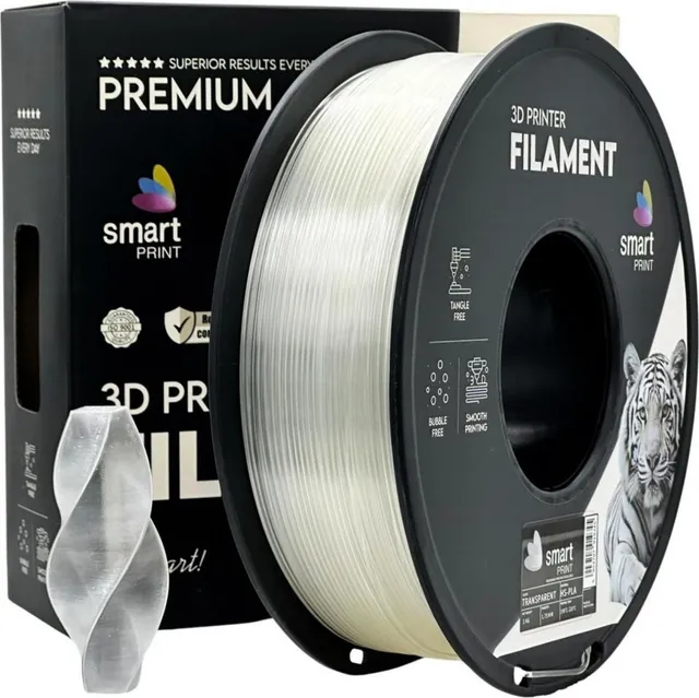 Smart Print HS-PLA Fillament 1KG Transparent, Diametru 1.75mm