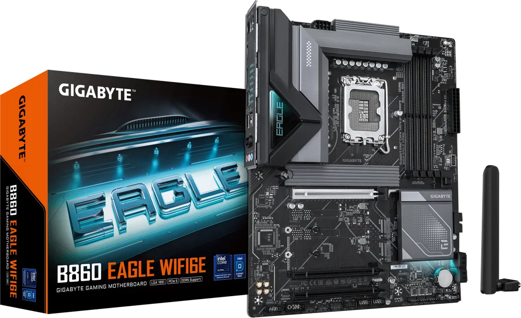 Placa de baza Gigabyte B860 Eagle WIFI6E, LGA 1851, DDR5, ATX