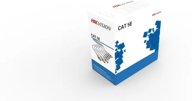 Cablu Hikvision DS-1LN5E-E/E, U/UTP (UTP), 305 m, Negru
