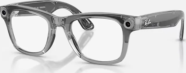Ray-Ban Meta Wayfarer Gen 2 AI Glasses Shiny Transparent Grey/Sapphire Transitions RW4012 6840MF 53