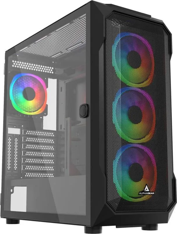 Carcasa Alphagear Artisan ARGB, Mid Tower, Black