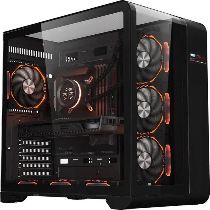 Carcasa 1stPLAYER RT7-BK, Mid Tower, Black