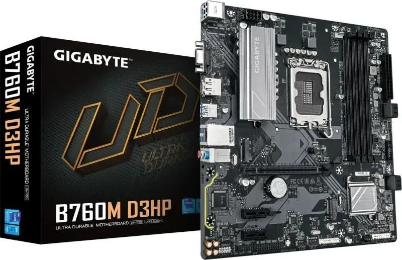 Placa de baza Gigabyte B760M D3HP, Socket 1700, DDR5, Micro-ATX