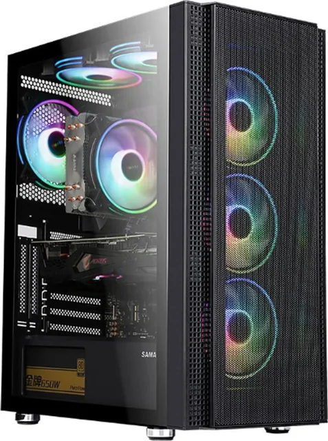 Carcasa gaming Serioux Quantum, fara sursa, tip middle tower, capac superior cu filtru magnetic de praf