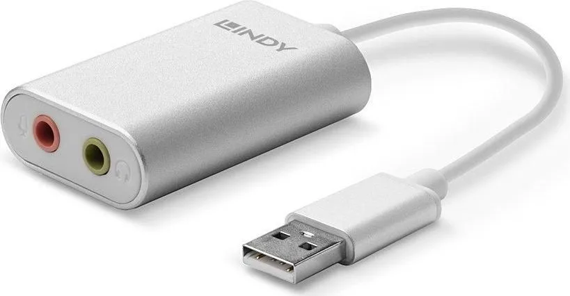 Cablu Lindy USB Type A to Audio Converter, USB A/ USB A, sub 1 metru, Alte culori