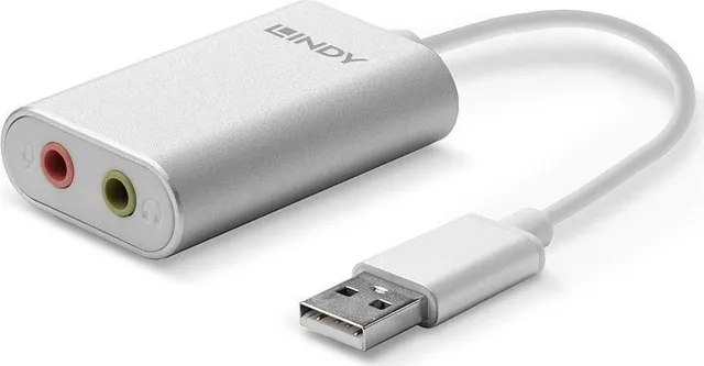 Cablu Lindy USB Type A to Audio Converter, USB A/ USB A, sub 1 metru, Alte culori