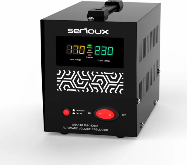 Stabilizator de tensiune Serioux Relay 101-1500VA, putere 1500VA/900W, tip releu, transformator toroidal