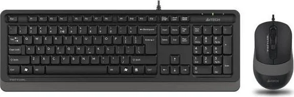 Kit wired tastatura si mouse A4Tech Fstyler F1010, taste numerice, negru, US International