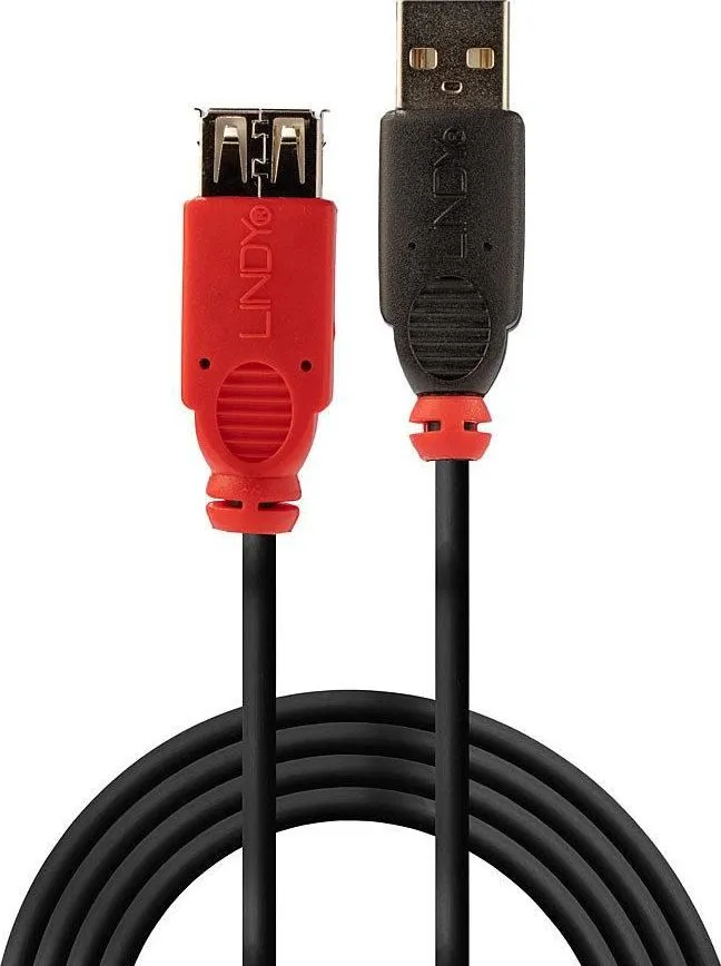 Cablu Lindy USB 2.0 Active Extension Slim, USB A/ USB A, 5 m, Negru