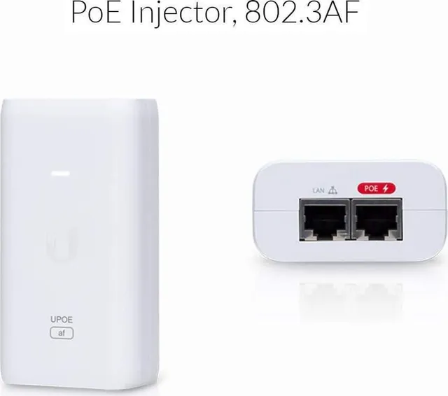 Ubiquiti POE External Injector, U-POE-AF, Output Voltage 48VDC @ 0.32A