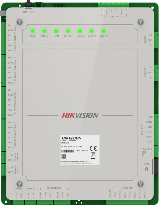 Centrala control acces Pro Series Hikvision DS-K2622X(P) pentru 2 usi, bidirectional (2 citittoare)