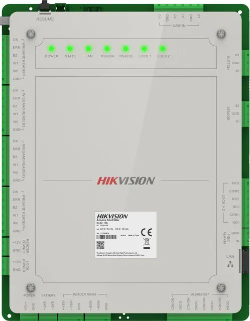 Centrala control acces Pro Series Hikvision DS-K2622X(P) pentru 2 usi, bidirectional (2 citittoare)