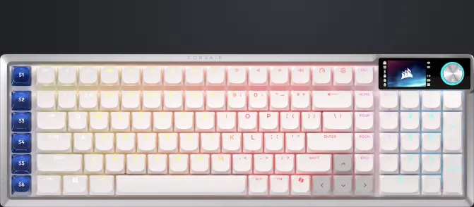 Tastatura Mecanica Gaming Corsair Vanguard AIR 99, RGB, Wireless, Alb