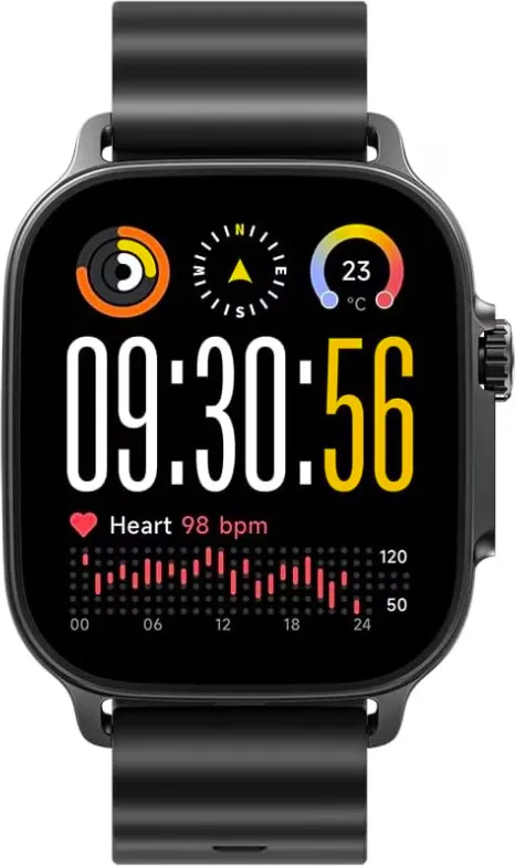 Realme Watch 5, Ecran Amoled 1.97", NFC, GPS, IP68, Titanium Black