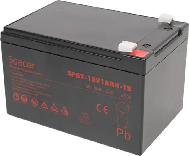 Acumulator UPS Spacer 12V/12Ah, negru