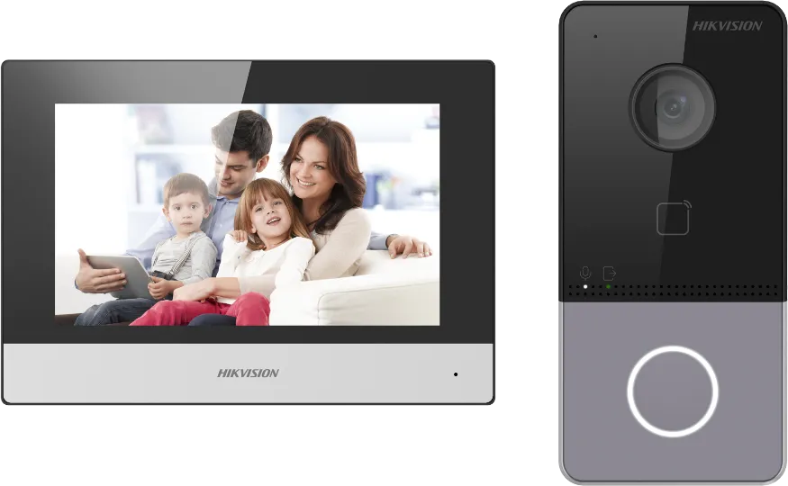 Kit videointercom IP Hikvision DS-KIS603-P(C) Flash 32 MB, memorie RAM 256MB