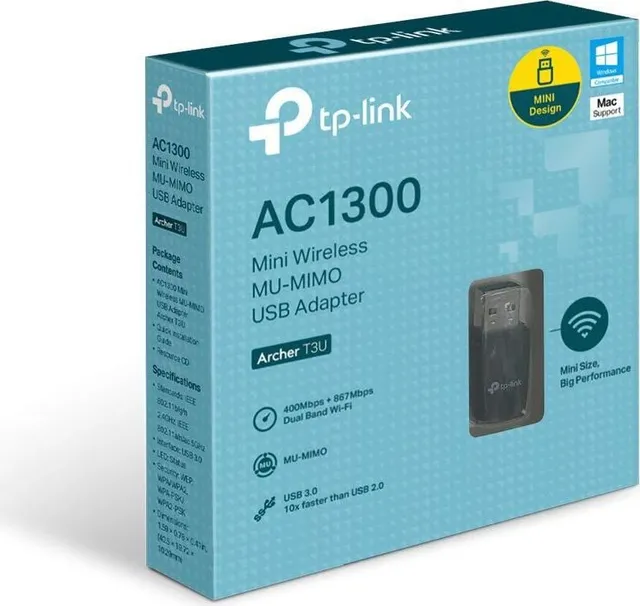 Adaptor Wireless TP-LINK Archer T3U, WIFI 5, Dual Band
