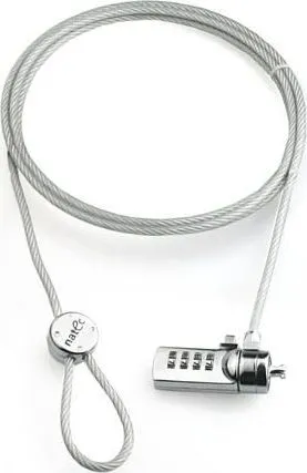 Cablu securitate Natec Lobster Code, 180 cm, Gri