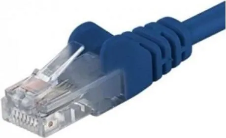 Cablu Patch kabel UTP Cat5e 25cm, RJ 45/ RJ 45, 0.25m, Albastru