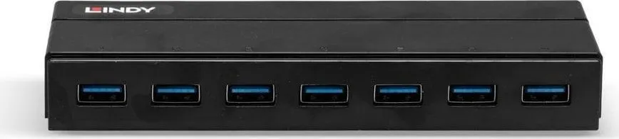 Hub USB Lindy 7 Port USB 3.0 Hub, 7 porturi, Negru