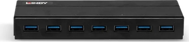 Hub USB Lindy 7 Port USB 3.0 Hub, 7 porturi, Negru