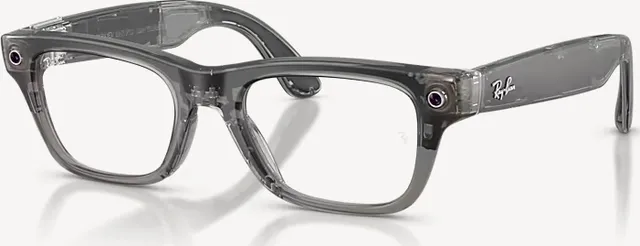 Ray-Ban Meta Blayzer Optics Gen 2 Universal Fit Matte Transparent Ice Grey Demo Lens 50-19