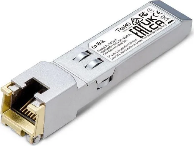 1000BASE-T RJ45 SFP Module SPEC: 1000Mbps RJ45 Copper Transceiver, Plug and Play with SFP Slot