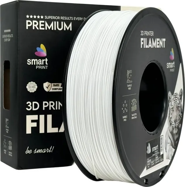 Smart Print Fillament 1KG ASA White, Rezistenta UV, Finisaj mat