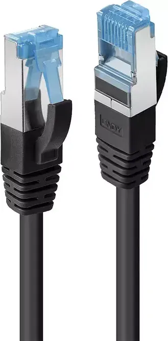 Cablu Lindy 1m Cat.6A S/FTP LSZH Network Cable, Black