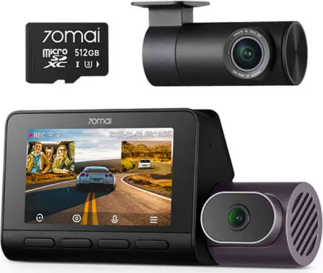 Camera auto DVR 70mai T800 Premium 4K, 146 FOV, ADAS, GPS, Night Vision, Wi-Fi