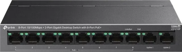 Switch TP-Link LS1210P, Gigabit, 8 porturi