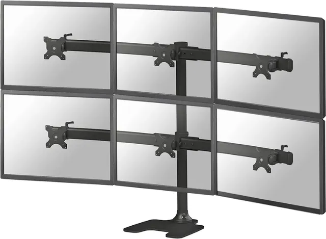 Suport 6 monitoare Neomounts FPMA-D700DD6, 10-27'', birou, VESA Maxim 100x100 mm