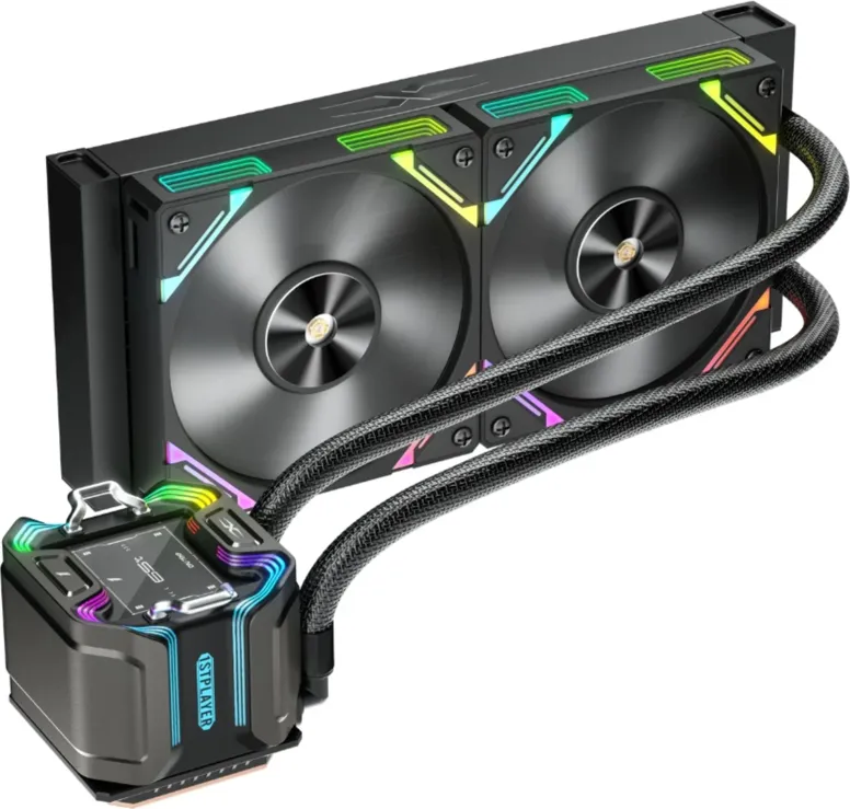Cooler Procesor 1stPlayer X-Starship 240-bk, Lichid, 12 cm, 2 ventilatoare, aRGB