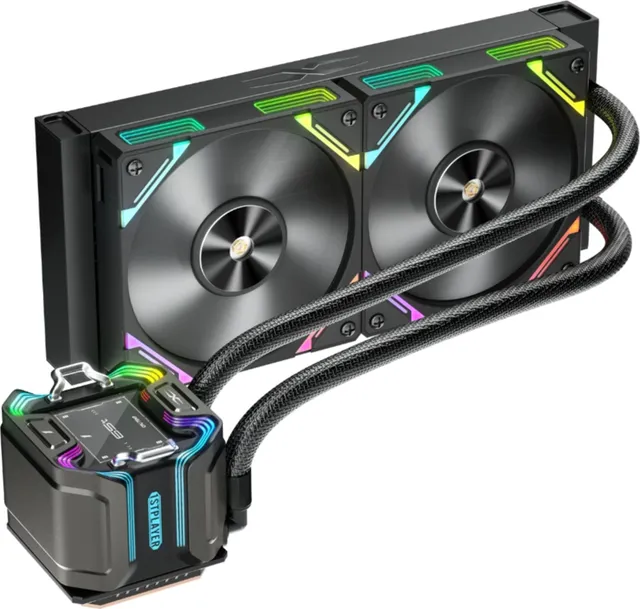 Cooler Procesor 1stPlayer X-Starship 240-bk, Lichid, 12 cm, 2 ventilatoare, aRGB