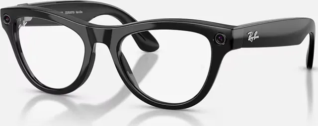 Ray-Ban Meta Skyler Gen 2 High Bridge Fit Shiny Black Clear/Amethyst Transitions 52-20